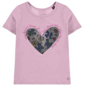 TOM TAILOR T-shirt met placed print voor meisjes, roze (lilac sachet 2600), 92/98 cm