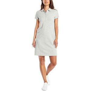 Nautica Dames eenvoudige klassieke korte mouw stretch katoenen polojurk casual, Grijze Hei, XL