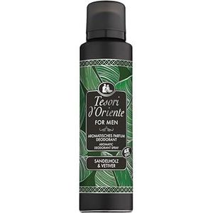 Tesori d'Oriente | Aromatisch parfum deodorant 'Vetiver & Sandelholz' | For Men | 48 uur bescherming | Wellness Ritueel voor lichaam & zintuigen | 150 ml