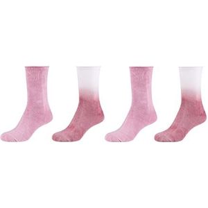 s.Oliver Socks Dames Online Women Organic Batique Rolld 4-pack sokken, Slate Rose, 39/42, Slate Rose., 39 EU