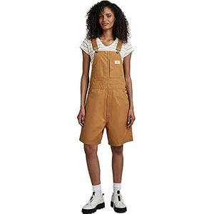 G-STAR RAW Dames korte tuinbroek jumpsuit, Bruin (chipmunk D23039-C962-3886), S