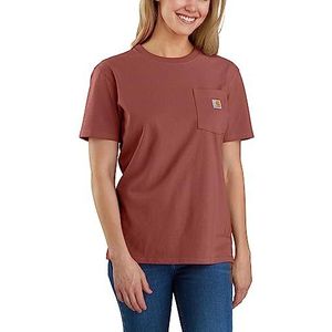 T-shirt ample à manches courtes Carhartt K87 Pocket pour femmes, marron XL