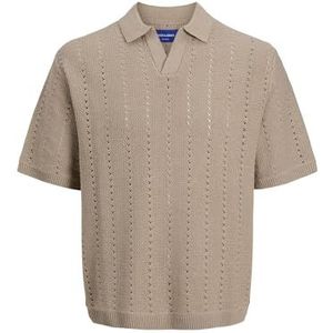 Jack & Jones - Jorparos Knit Easter - Poloshirt - Safari - Korte Mouwen