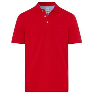 BRAX Heren Style Pete Hi-Flex Pique Pima Cotton Poloshirt, 43 Signaal Red, M
