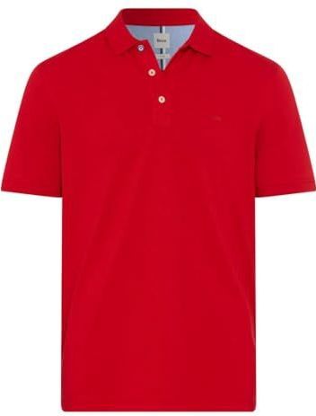 BRAX Heren Style Pete Hi-Flex Pique Pima Cotton Poloshirt, 43 Signaal Red, M