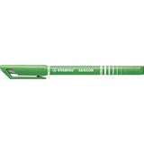 Fineliner met meeverende schrijfpunt - STABILO SENSOR F - fijn - los exemplaar - groen