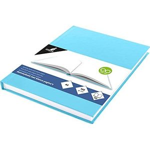 Dummyboek K5357 Kangaro schetsboek, A5, blanco met blauwe pastel hardcover, 80 vellen, 100 gram, wit, zuurvrij papier