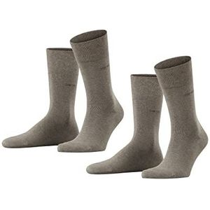 ESPRIT Heren Sokken Basic Easy 2-Pack M SO Katoen eenkleurig Multipack 2 Paar, Bruin (Nutmeg Melange 5410), 43-46