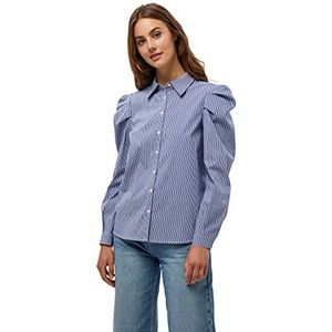 Minus Elayna Gestreept shirt met lange mouwen voor dames, wit, 38