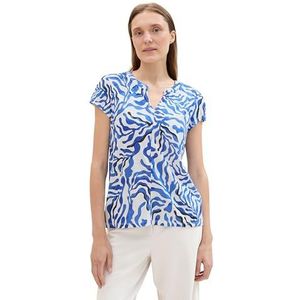 TOM TAILOR T-shirt voor dames, 35306 - White Cut Palmtree, XS