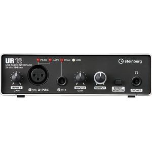 Steinberg UR12 USB Audio-Interface, Zilver/Zwart