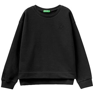 United Colors of Benetton Trainingsshirt voor meisjes en meisjes, Zwart 100, 140 cm