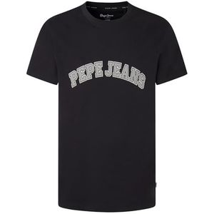Pepe Jeans Clement T-shirt voor heren, Zwart (zwart), XS