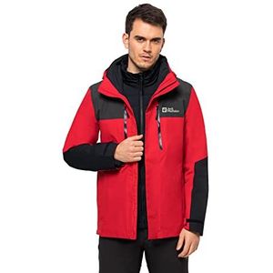 Jack Wolfskin Jasper 3-in-1 jas, adrenaline rood, XL