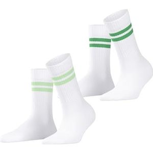 ESPRIT Dames Sokken Tennis Stripe 2-Pack W SO Katoen eenkleurig Multipack 2 Paar, Wit (Woolwhite 2070) nieuw - milieuvriendelijk, 35-38