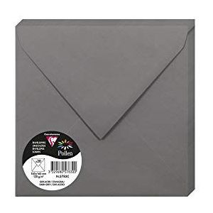 Clairefontaine 5783C enveloppen, met rubber, 16,5 x 16,5 cm, 120 g, staalgrijs