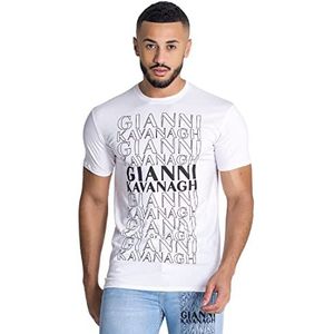 Gianni Kavanagh White Ego Tee T-shirt voor heren, Wit, XL