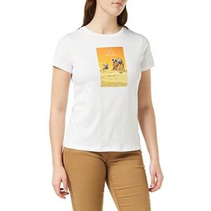 Armani Exchange Cool Rock T-shirt voor dames, wit, S