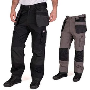 Lee Cooper Heren Premium Multi & Holster Pocket Kneepad werkveiligheidsbroek cargobroek, zwart, 32"" taille normale pijpen