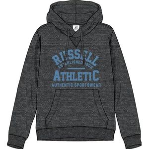 Russell Athletic A20192-WM-098 Heren Trui Hoody Lange Mouw Winter Charcoal Marl Maat M