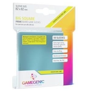 GAMEGEN!C- Prime Big Square Sized Sleeves 82 x 82 mm (50), Clear Colour (GGS10045ML)