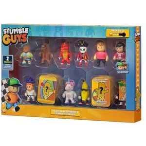Bizak Stumble Guys 64112081 Speelfiguren, 12 stuks, 6 cm, set met 2 figuren, 2 om te verzamelen, officieel gelicentieerd product, fans en jongens of meisjes vanaf 8 jaar