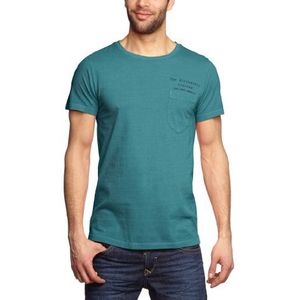 ESPRIT - T-shirt – 1/2 mouwen – heren, groen (449 Pacific Green), S (Fabrikant maat XS)