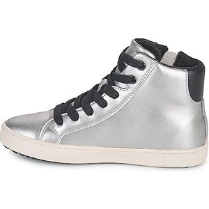 Geox J Kalispera Sneakers voor meisjes, Dk Zilver Zwart, 7.5 UK Child
