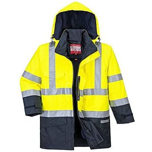 Portwest Bizflame Regen Hi-Vis Multi-Beschermend Jack Size: L, Colour: Geel/marine, S779YNRL