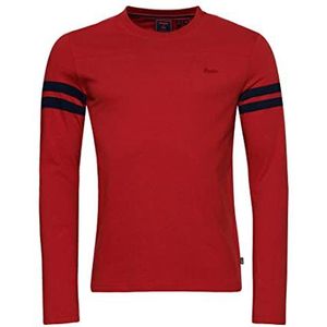 Superdry T-shirt met lange mouwen voor heren, Hike Red Marl, S