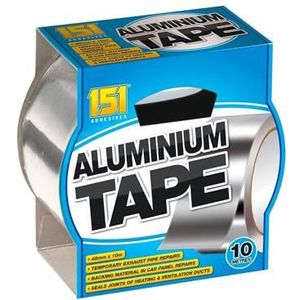 Aluminium reparatietape, hitte- en waterbestendig, aluminium tape voor het repareren van buizen, 48 mm x 10 m