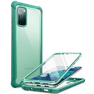i-Blason Ares Series Dual Layer Robuuste Clear Bumper Case met ingebouwde Screen Protector voor Samsung Galaxy S20 FE 5G Case (2020 Release), Mintgroen