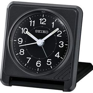 Seiko reiswekker kunststof, zwart, reiswekker