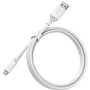 OtterBox Versterkte USB-A naar Micro USB Cable, Oplaadkabel voor Smartphone en Tablet, Ultra-robuust, Bend en Flex getest, 1m, Wit