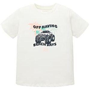 TOM TAILOR Jongens 1036031 T-shirt voor kinderen, 12906-Wool White, 92/98, 12906 - Wool White, 92 cm