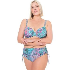 Ulla Popken Dames slangen, beugelcups, verstelbare bikiniset met dubbele bandjes, Licht Caribisch groen, 50