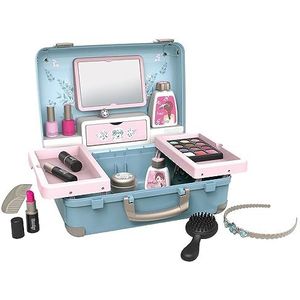Smoby 320148 - My Beauty Vanity cosmeticakoffer voor kinderen, kapsel + nagels + make-up, 13 accessoires, vanaf 3 jaar, Blauw