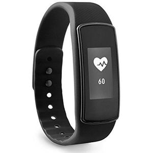 ADE Fitness armband AM 1700 FITvigo (stappenteller, hartslag, calorieën, slaaptracker, smart notifications, waterdicht, reservearmband) zwart + blauw