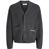 JACK & JONES Jornorrebro Gebreide cardigan, dark grey melange, L