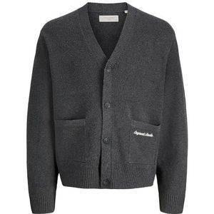 JACK & JONES Jornorrebro Gebreide cardigan, dark grey melange, L