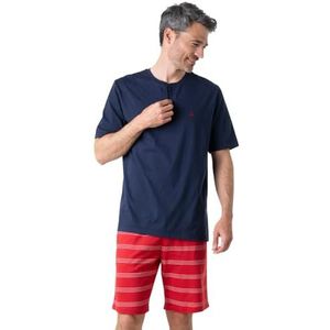Eminence Nautique Lu01 pyjamaset, marineblauw/rood, M voor heren, marineblauw/rood, M