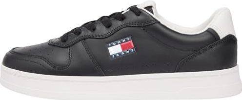 Tommy Jeans Dames The Greenwich leer EN0EN03006 lage top, zwart (zwart), 3.5 UK, Zwart, 36 EU