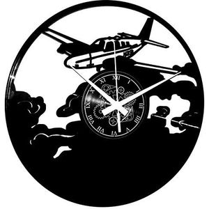 Instant Karma Clocks Vinyl Wandklok Reizen Vliegtuig Luchtvaart Pilot Vintage Silent