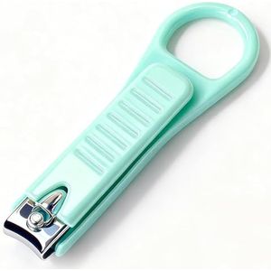 Nagelknipper voor kinderen van roestvrij staal, gebogen bladontwerp, scherp, zonder het pantser te beschadigen, verzorging, blauw