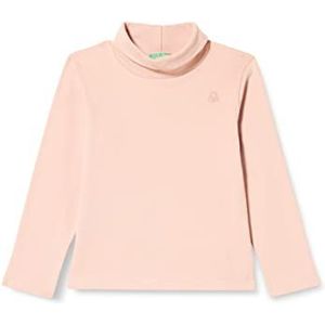 United Colors of Benetton T-shirt met lange mouwen voor meisjes en meisjes, roze poeder 05r, 1 jaar