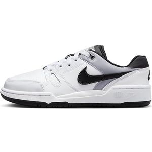 NIKE Full Force Gs Sneaker voor jongens, Wit Zwart Tinnen, 39 EU