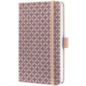 Sigel JN136 Notitieboekje Dagboek Jolie, ca. A6, gelinieerd, Hardcover, elastiek, Pennenlus, insteekzak, roze, duurzaam papier