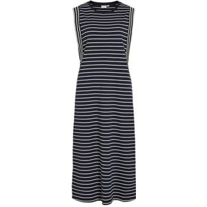 VILA - Viveriana - Midi-jurk - Marineblauw - Mouwloos