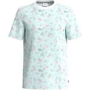 s.Oliver Heren T-shirt met allover print, 01a1, 3XL