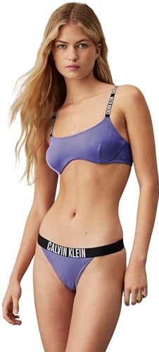 Calvin Klein - Bikinitop - Blauw - Geribbeld